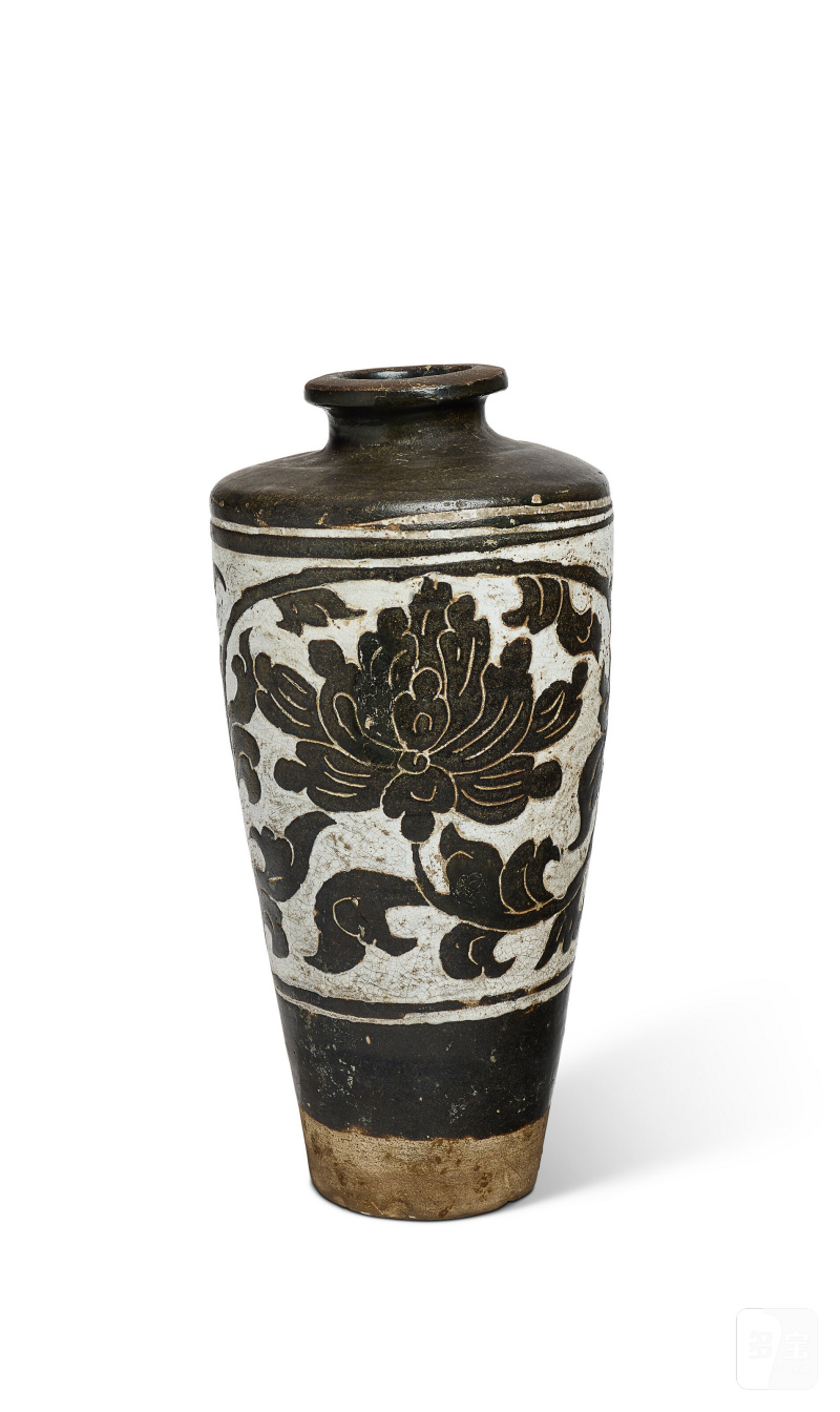 宋 褐釉剔刻牡丹紋瓶  CHINA, SONG DYNASTY, 12TH-13TH CENTURY - 图2